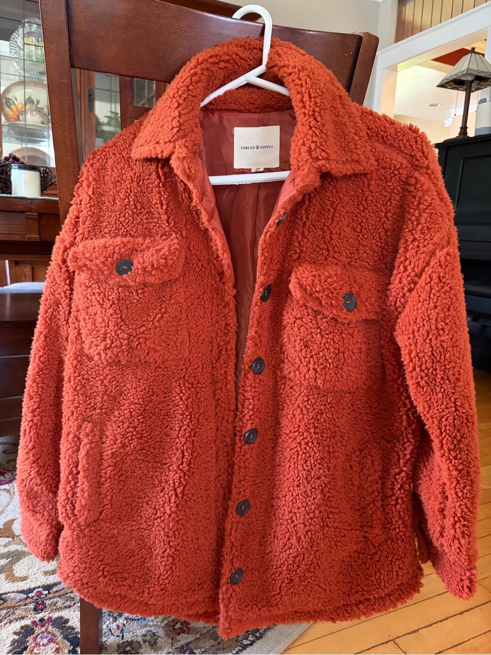Thread & Supply Women’s Rust-Orange Sherpa Jacket